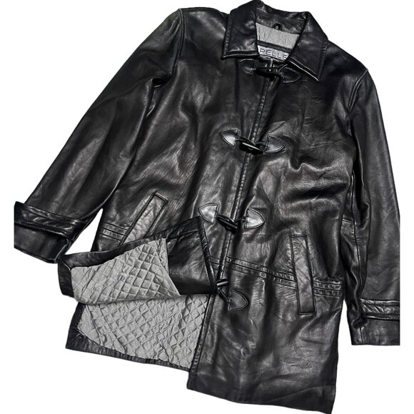 Vintage 2000s GENUINE Pelle Wilson’s Leather Luxury Designer Black Jacket Small - Picture 2 of 5